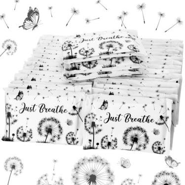 Imagem de Lenços faciais Geyee, 50 pacotes, bolso descartável, 3 camadas e 500 f