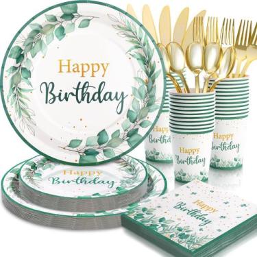 Imagem de Suprimentos de festa: decorações de aniversário Gudvilla Sage Green