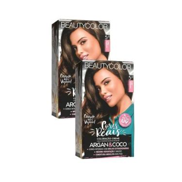 Imagem de Kit 2 Tintura Creme Beauty Color Castanho Claro 5.0