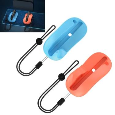 Imagem de LICHIFIT Suporte de mouse para Nintendo Switch 2 base de controles de jogo esquerdo e direito em forma de mouse para NS2 Magnetic Mouse HandGrips para Joy-Con 2 adaptador estilo mouse (laranja azul)