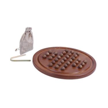 Imagem de simhoa Jogo de Tabuleiro de Paciência Clássico Indiano Peg Solitaire Puzzle Toy para Crianças