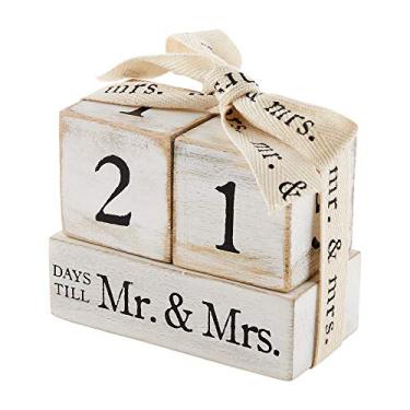 Imagem de Mud Pie Contagem regressiva Mrs. Block Set, 7,62 x 10,16 cm, Branco