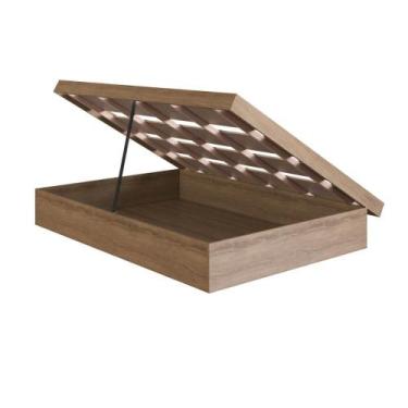Imagem de Cama Box Casal Queen com Baú CB1160 158x198cm Haste Articulável de Aço