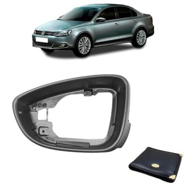 Imagem de Nova Moldura Acabamento Interno Espelho Retrovisor Compatível Com Jetta 250 Tsi Highline 2011 Á 2018 1 Peça (MOTORISTA - LADO ESQUERDO)