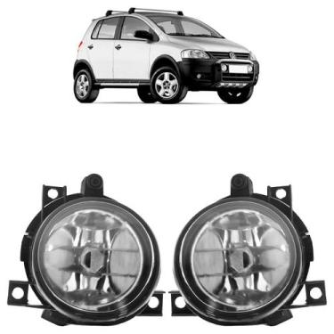 Imagem de Farol Milha Auxiliar Crossfox 2005 2006 2007 2008 2009 2010 Lente Lisa