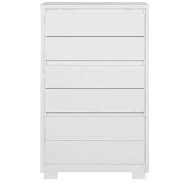 Imagem de Cômoda Unno 6 Gavetas Albatroz Cor Branco