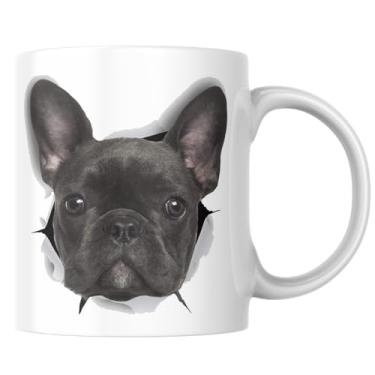 Imagem de Babimarkeebei Caneca engraçada de cachorro Shar-Pei de 325 ml com I'm The One With The Wrinkles And The Attitude Novidade xícara de café de cerâmica para amantes de cães, presente sarcástico para