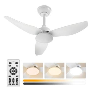 Imagem de Ventilador De Teto Rústico 36 " Com Luz Led E Controle Remoto, 3 Pás, 