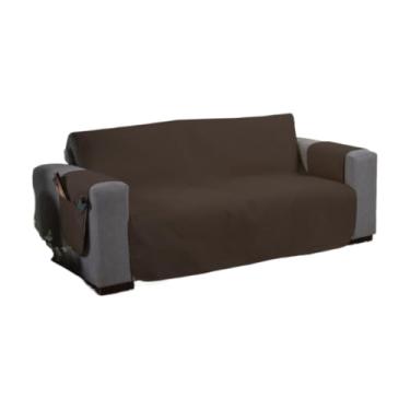 Imagem de Capa Para Sofá RetráTil 2 E 3 Lugares (1,00-2,20m) – Protetor ReclináVel Matelado Com Porta Objeto(Marrom,4 Lugares (2,20m))