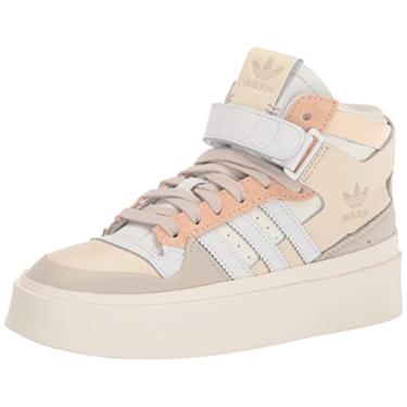 Imagem de adidas Originals Tênis feminino Forum Mid, Matiz Ecru/Branco/Laranja Bliss (Bodega), 8.5 Narrow