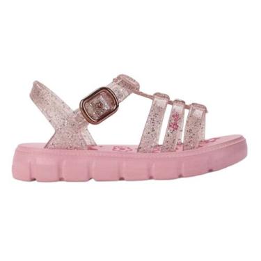Imagem de Sandália grendene kids barbie land mini 23158, Rosa rosa gliter, 19