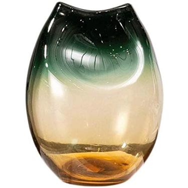 Imagem de Vaso sepultura de vidro transparente arranjo de flores casa planta verde flor grande trompete cultura aquática 21 * 21 * 25 cm para flores (tamanho: B: 23,5 cm * 32 cm) (tamanho: B: 23,5 cm * 32 cm)