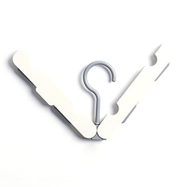 Imagem de Cabide portátil de plástico para viagem, economia de espaço, cabides dobráveis para secagem de roupas, cabides de pano para casa (cor: A) (B)