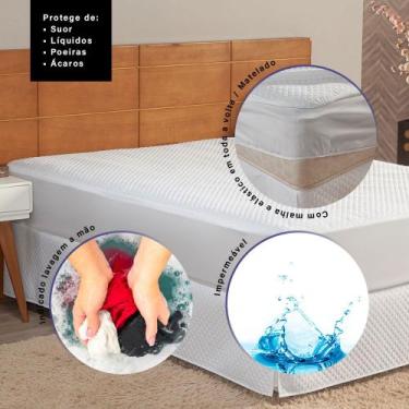Imagem de Capa Protetora de Colchão Impermeável Solteiro Matelado com Elástico -