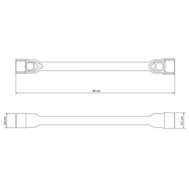 Imagem de Chave de Roda 35x17 mm Tramontina com Corpo Forjado em Aço Especial Cr