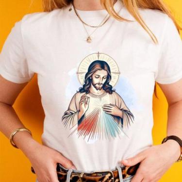 Imagem de Blusa tshirt feminina Camiseta UNISSEX JESUS MISERICORDIOSO,São Jose, 
