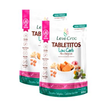 Imagem de Kit 2X: Biscoito Alho/Manjericão Low Carb Leve Crock 90g