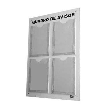 Imagem de Quadro De Aviso E Gestão Em Acm C/4 Displays A4 Transparente - DC Expr
