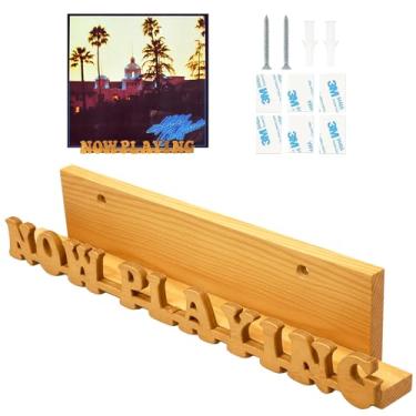 Imagem de Numfog Suporte de disco de vinil (cor de madeira clara)