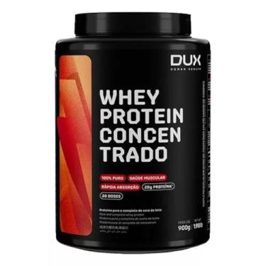Imagem de Whey Protein 100% Concentrado Pote de 900g Sabor Morango-Dux Human Health-Dux Nutrition