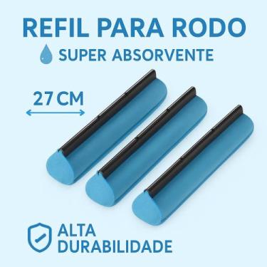 Imagem de Kit c/ 3 Refis Mop Limpeza Fácil Rodo Mágico Lavável Universal Troca R
