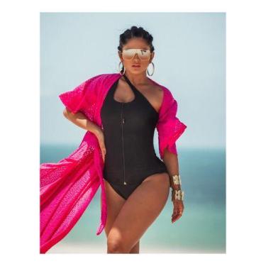 Imagem de Maiô Cinta Modelador Com Bojo Forrado Sheila Cintas, Preto, P