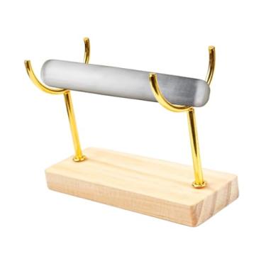 Imagem de oshhni Selenita Pulseira Organizador Relógios Pulseiras Scrunchies Jóias Rack Expositor Suporte para Mesa Cômoda Casa Galerias, Altura Dourada 10cm