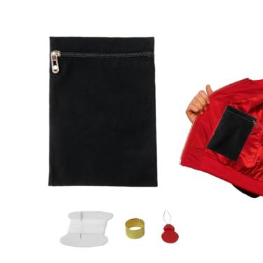 Imagem de Bolso oculto com zíper, bolso lateral costurado para roupas, jaqueta de viagem com bolsos ocultos de segurança, casaco interno bolsa para recuperação de mastectomia, camisa, jaqueta, roupões, moletom