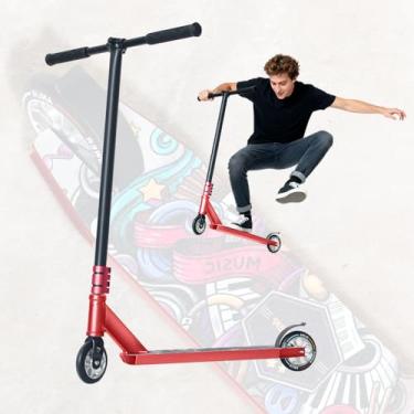 Imagem de Pro Freestyle Stunt Scooter – Lightweight Aluminum Trick Kick Scooter with 110mm Wheels, Reinforced T6 Deck & ABEC-9 Bearings | Kids, Teens & Adults 8+ (Burgundy)