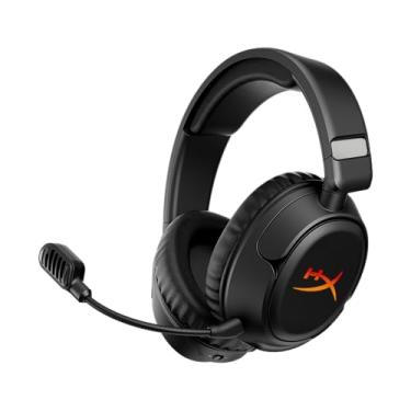 Imagem de Headset Gamer Sem Fio HyperX Cloud Flight 2 – RGB Personalizável, Placas Magnéticas Substituíveis, Bateria de Até 100h, Bluetooth e 2.4GHz, Preto (B5VC4AA)