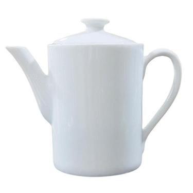 Imagem de Bule Alto Bico Longo para Café, Chá e Leite - Porcelana Branca 800ml -