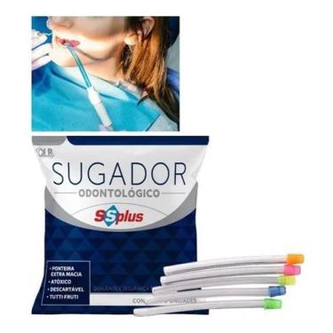 Imagem de Sugador Odontologico Descartável Colorido Ssplus C/40 Unid.