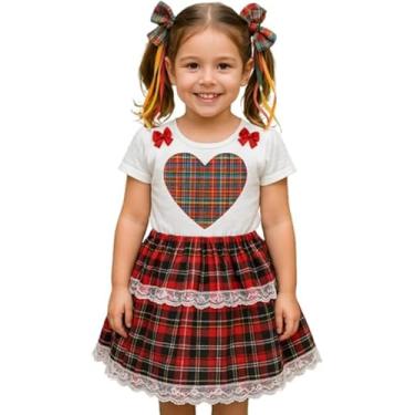 Imagem de Conjunto Festa Junina Fantasia Caipira para Menina, Traje Tradicional Brasileiro