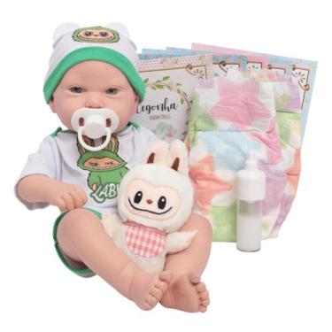 Imagem de Boneco Reborn Bebê Menino Realista Corpo Silicone + Itens - Cegonha Re