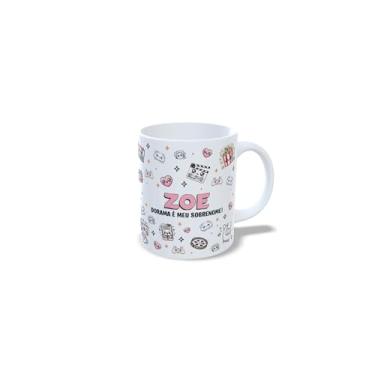 Imagem de Caneca de Cerâmica Personalizada Dorama, Branca, 325ml, com letra e nome, nome personalizável (z)