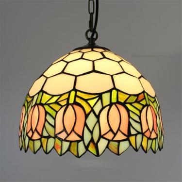 Imagem de Luminária pendente de luxo contemporânea para restaurante, com LED, estilo americano criativo, para sala de estar, quarto, hotel, villa, corredor, café, bar, escada, lustre de vidro colorido