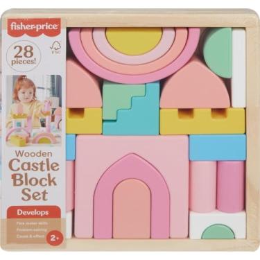 Imagem de Fisher-Price Brinquedo para Bebês Castelo de Blocos de Madeira para crianças a partir de 2 anos