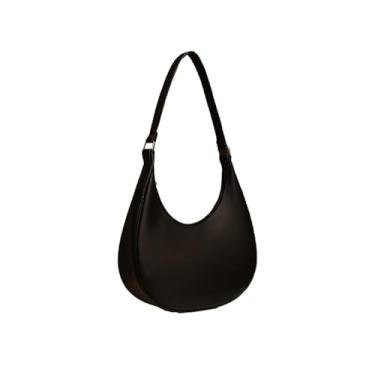 Imagem de Bolsas e bolsas de ombro Bolsa Lollipop em forma de meia-lua (Preto meia lua)