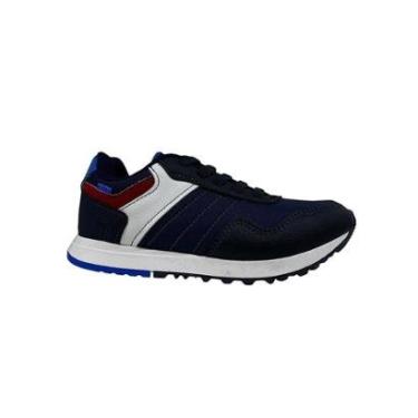 Imagem de Tênis Casual Klin Jogguing Walk Kids 178161 Marinho/Vermelho-Masculino