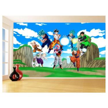 Imagem de Papel De Parede Dragon Ball Goku Vegeta Anime 3,5M Dbz479 - Você Decor