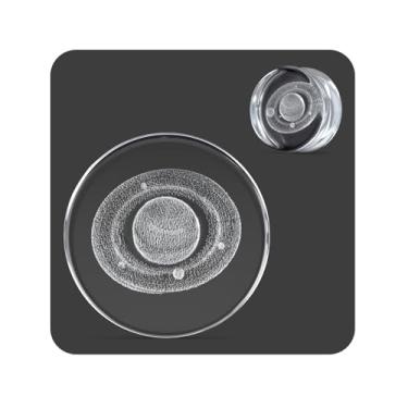 Imagem de COOEAR Unique Body Jewelry Tampões de ouvido de polvo de vidro transparente, medidores para piercings de orelha esticados., 1/2"(12mm), Vidro, Arenito