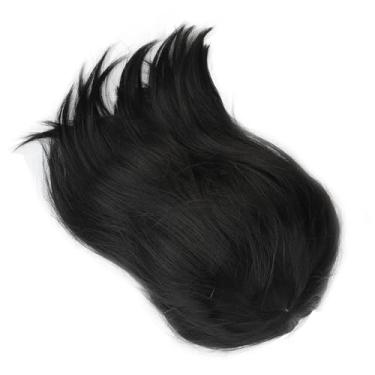 Imagem de Ymiko Peruca Sintética Preta Curta para Mulheres Resistente Ao Calor Reta Cosplay Peruca para Eventos de Halloween e Fantasia