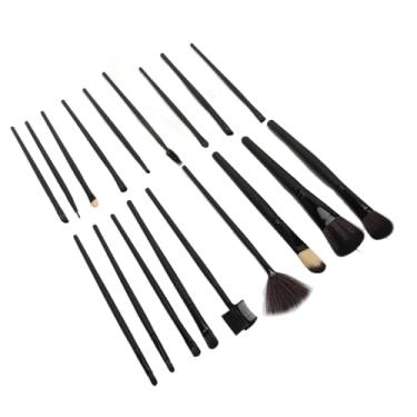 Imagem de Yinhing Conjunto de Pincéis de Maquiagem Premium de 18 Unidades Com Alças para Blush e Sombra Corretivo Kit Completo de Pincéis Cosméticos Com Bolsa PU Elegante para Aplicação de Beleza Sem Esforço