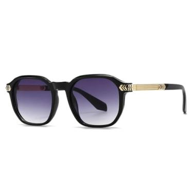 Imagem de VFDHN Óculos de Sol Masculinos Vintage com Armação Redonda, Clássicos, Polarizados, UV400, para Dirigir e Uso Externo (TYJ518-2)