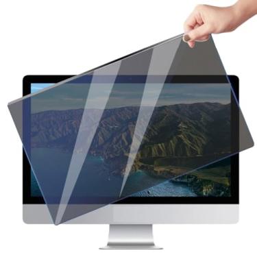 Imagem de Filtro de tela de privacidade de computador antispyware protetor de tela removível para monitor de computador capa de privacidade HD proteção ocular para segurança de dados anti-spyware anti-luz azul