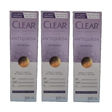 Imagem de Kit 3 Shampoo Clear Derma Solutios Antiqueda 300ml