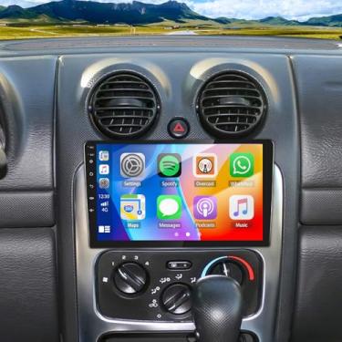 Imagem de Rádio estéreo automotivo 4+64G Double Din atualizado para Jeep Liberty GPS Navi 2002-2007, tela sensível ao toque IPS de 10,1 polegadas, Android 14, sem fio, Carplay, Android, automático/FM/SWC/WiFi