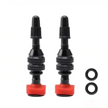 Imagem de 2 PCS Valvula de Ar Sem Câmara para Bicicleta Presta F V Montanha Estrada Peças Pneu Ferramenta Liga Alumínio Alta Intensidade Sólida Corrosão- Teste Pressão 120psi Perda Porca Bloqueio Espessada e Am
