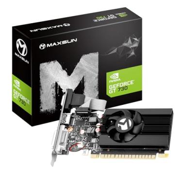 Imagem de maxsun Placas Gráficas GeForce GT 730 2GB Placa Gráfica de Computador Pronta de Perfil Baixo GPU para ITX SFF Computador PC HDPC HDMI, VGA, DVI