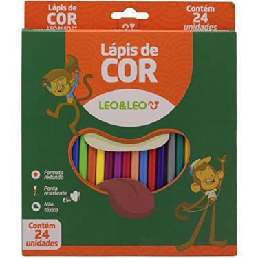 Imagem de LÁPIS DE COR REDONDO LEO E LEO 24 CORES PACOTE COM 06